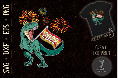 Kids T Rex Flag New Years Eve 2022