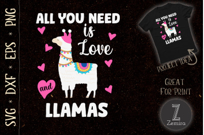 Valentine All You Need Is Love &amp; Llamas