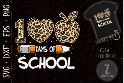 Happy 100 days of School Leopard teacher