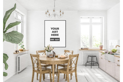 Interior scene artwork background frame mockup