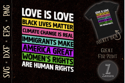 Love Is Love Black Lives Matter BLM