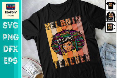 MELANIN TEACHER SVG PNG