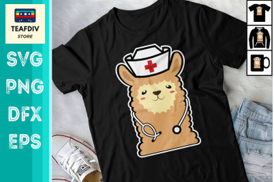 Funny Llama Nurse Design