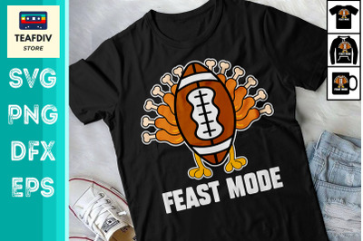 Feast Mode Football Turkey Thanksgiving