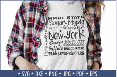State of New York Cut File | Square Typography