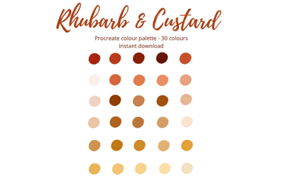 Procreate Palette Rhubarb &amp; Custard