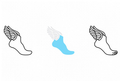 Winged Feet SVG and PNG clipart