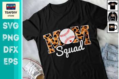 Softball Baseball Mom Leopard Design