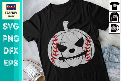 Baseball Player Scary Pumpkin Costume