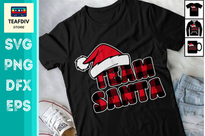 Team Santa T shirt Christmas SVG