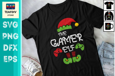 Gamer Elf Family Matching Christmas SVG