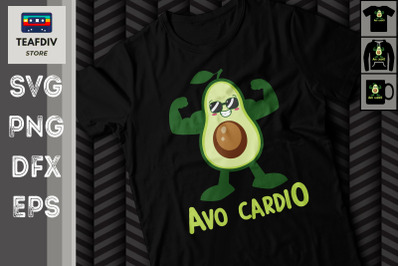 Avocado Gym Avocardio Funny Running