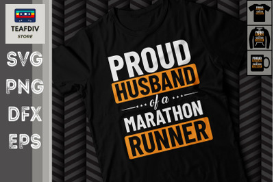 Proud Husband of a Marathon Runner SVG