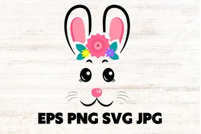 Easter bunny face SVG | Animal face SVG