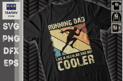 Retro Vintage Runner Dad Running Lover