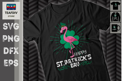 Irish Flamingo Green Saint Patrick Day