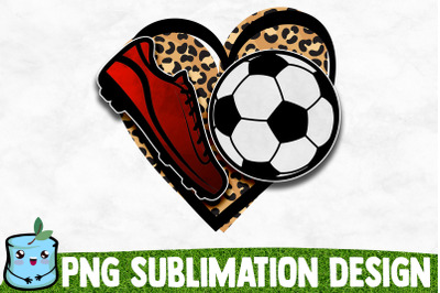 Soccer Heart Sublimation Design