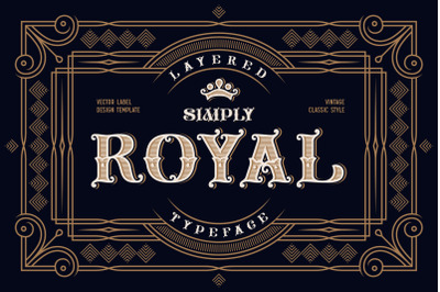 Simply Royal. Font and Template.