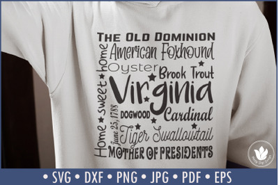 State of Virginia Cut File | Square Typography