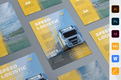 Trucking Logistics Flyer Template
