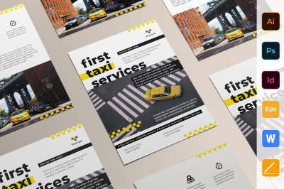 Taxi Services Flyer Template
