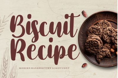 Biscuit Recipe | Handwritten Font