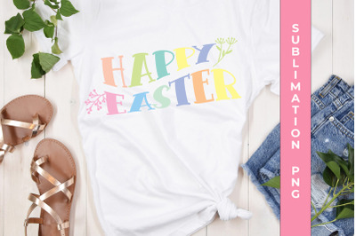 Colourful Easter Wish Quote Sublimation Png