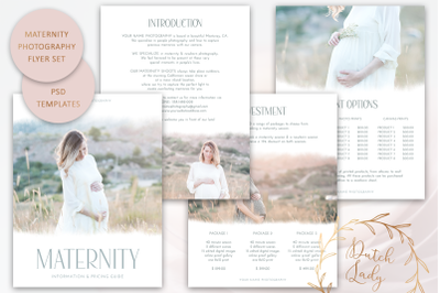 Maternity Photography Flyer Bundle