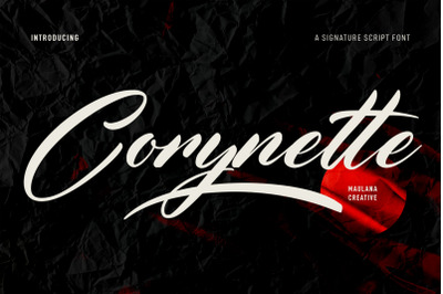 Corynette Signature Script Font