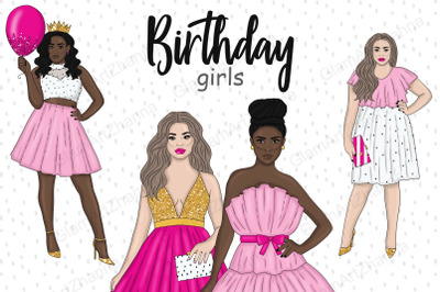 Birthday Girls Clipart