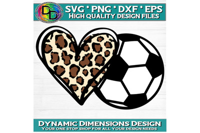 Soccer Ball SVG, Futbol SVG,  Soccer, Leopard Print, Heart, Soccer Svg