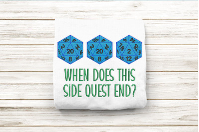 D20 Side Quest 2022 | Embroidery