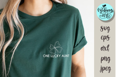 One lucky aunt svg, St. Patrick&#039;s day svg