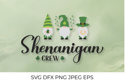 Shenanigan crew. Funny St. Patricks day quote SVG