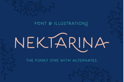 Nektarina Handwritten Font &amp; Extras