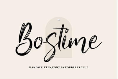 Bostime | Handwritten Font