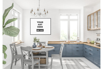 Interior scene artwork background frame mockup