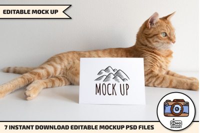 Ginger Cat Postcards Mockups