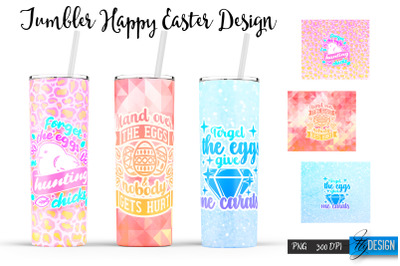 Funny Easter Sublimation |Bunny 20 Oz Tumbler | Egg Hunt PNG v.8