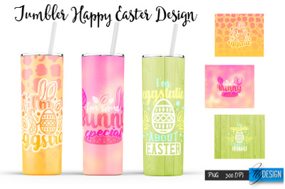 Funny Easter Sublimation |Bunny 20 Oz Tumbler | Egg Hunt PNG v.12