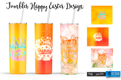 Funny Easter Sublimation |Bunny 20 Oz Tumbler | Egg Hunt PNG v.17