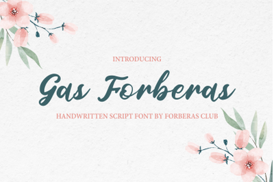 Gas Forberas | Handwritten Font
