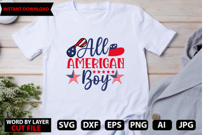 all american boy Svg Cut File