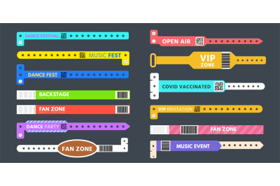 Event entrance plastic bracelet&2C; pass wristband for concert. Wrist ban