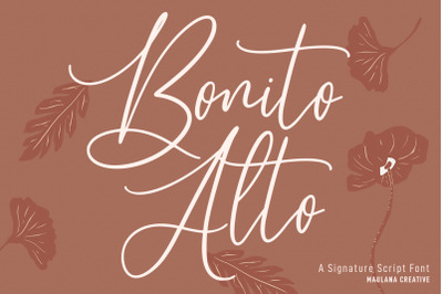 Alto Bonito Script Font