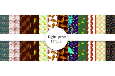Digital paper pack, 12 designs