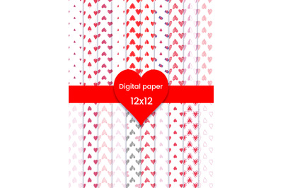Valentines digital paper set