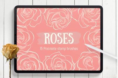 Roses Procreate Stamp Brushes