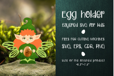 Forest Elf Girl Easter Egg Holder Template