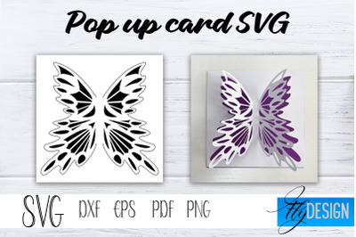 Lace Butterfly Pop Up Card SVG, Pop-Up Greeting Card, Cricut Pop Up Ca